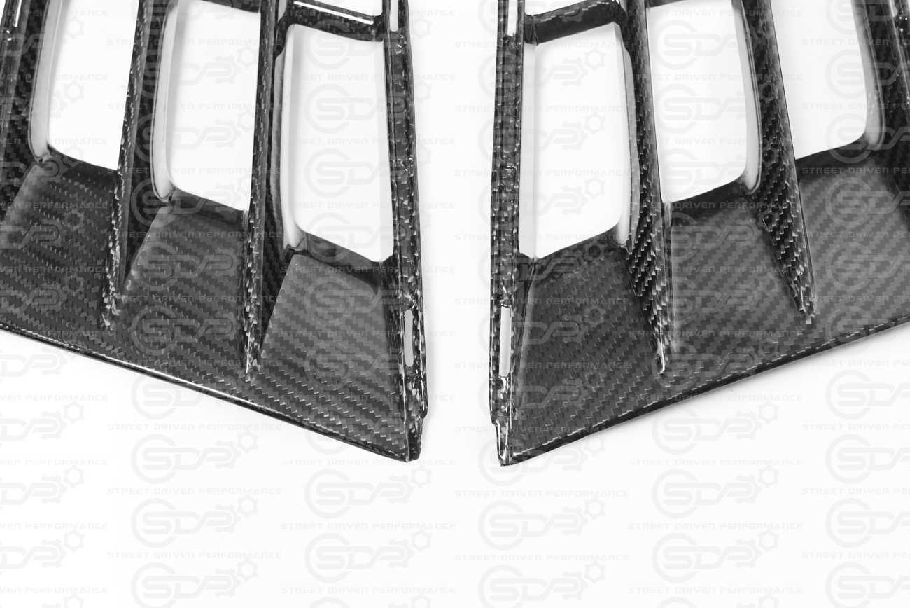 2016-2019 Cadillac CTS-V V3 | Factory CARBON FIBER Front Grille Accent Bezel Inserts